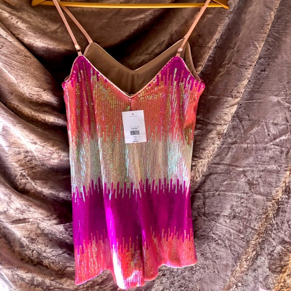 Bright Multi-Color Sequined Topshop Mini Jumper - Picture 3 of 4